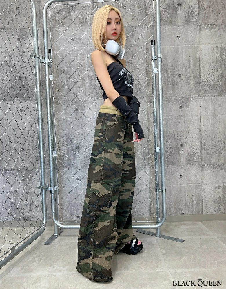 迷彩柄デニムパンツ | レディースギャルファッション通販