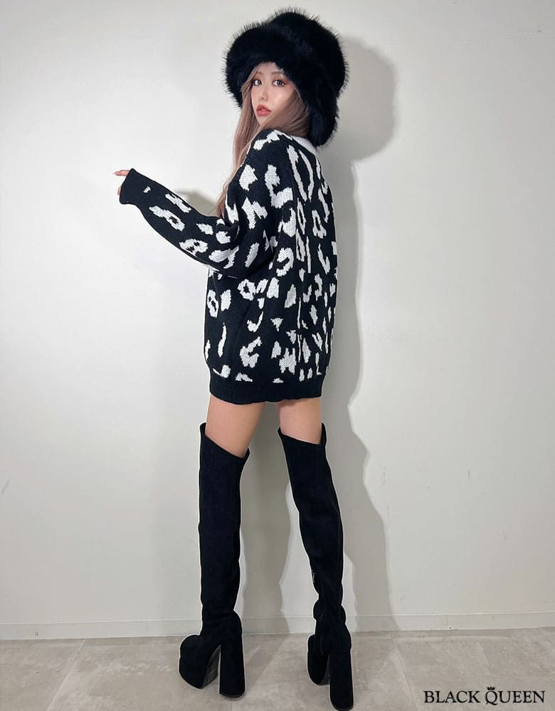 Knit でっかく Kitchen：ニットキッチン】◇レオパード♪ツインニット◇