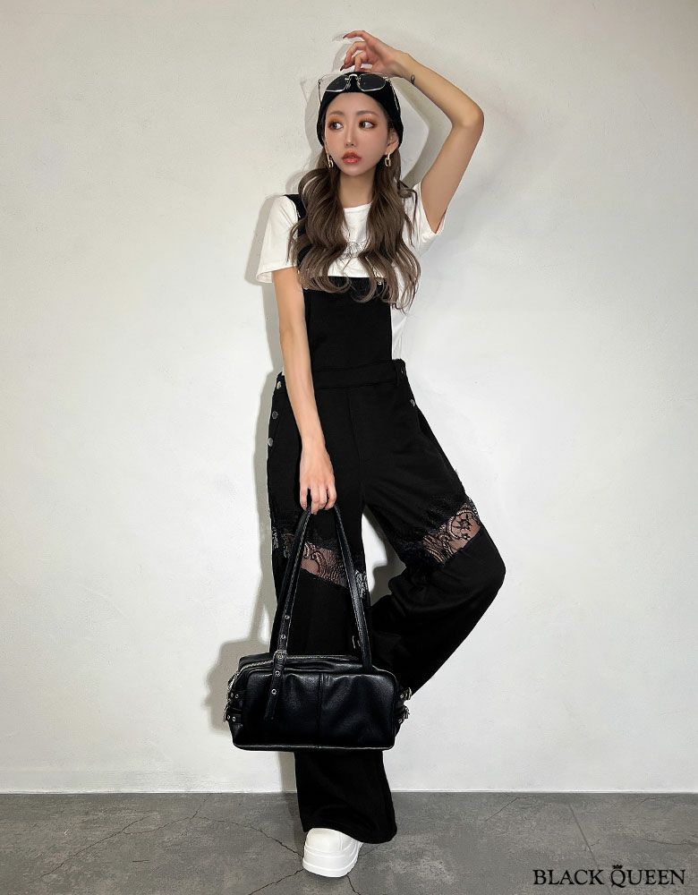 レースドッキングサロペット | レディースギャルファッション通販