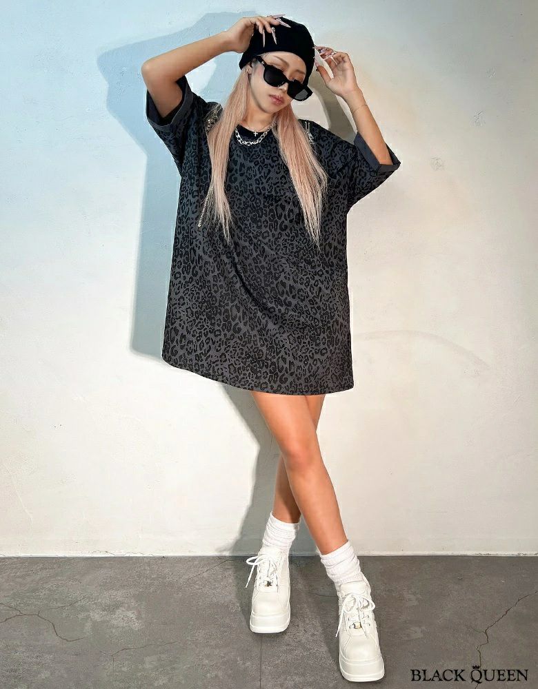 ZIP付きレオパード柄トップス | レディースギャルファッション通販