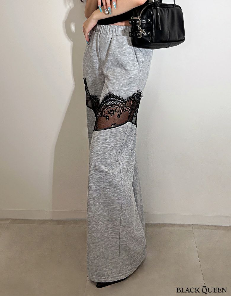 【ダンスクイーン】ブラックパンツ2607 Dankeschon/ダンケシェーン/TCBLK OUTZIP PANTS/TCブラック