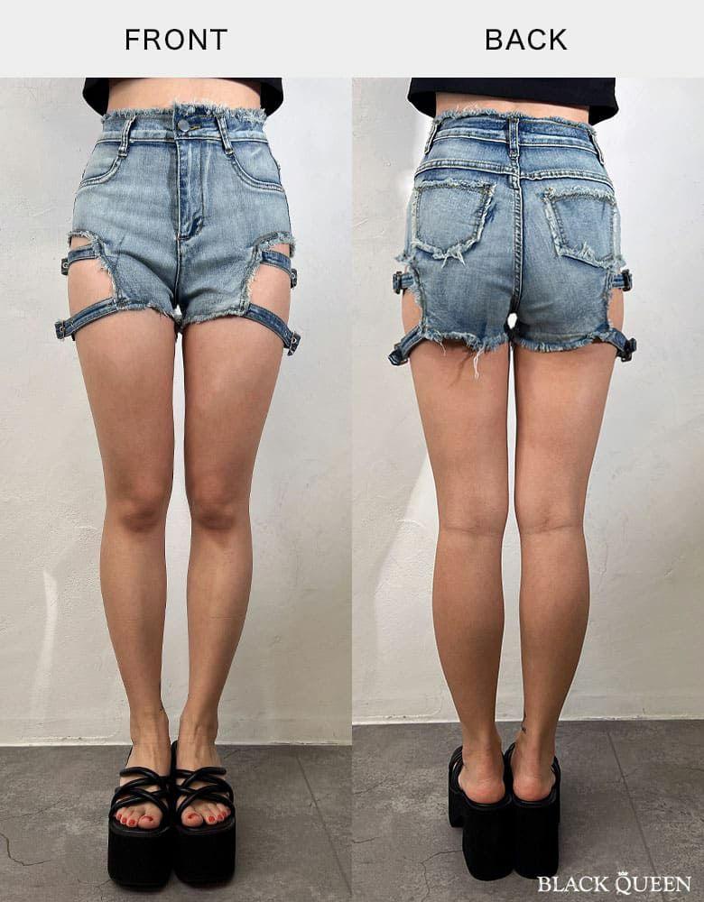 サイドバックルショートパンツ | レディースギャルファッション