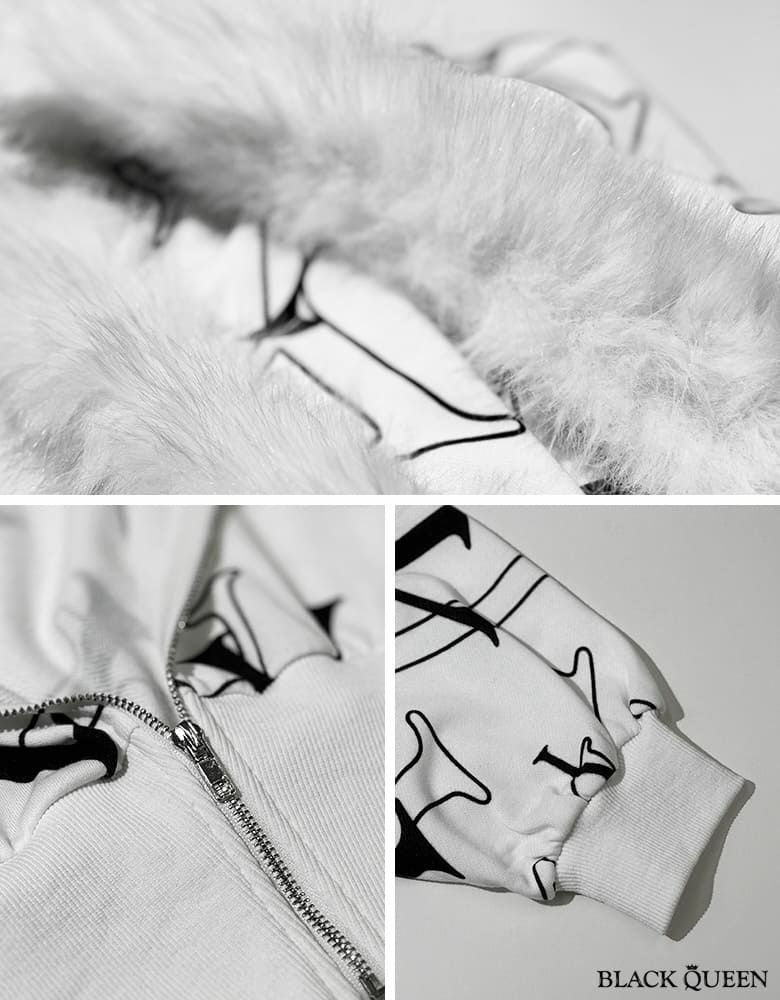 総ロゴファー付きセットアップ | レディースギャルファッション通販