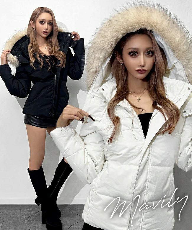 最終値下げ］BLACK QUEEN ファー付きショートダウンジャケット 最終値下げ］BLACK QUEEN ファー付きショートダウンジャケット 最終