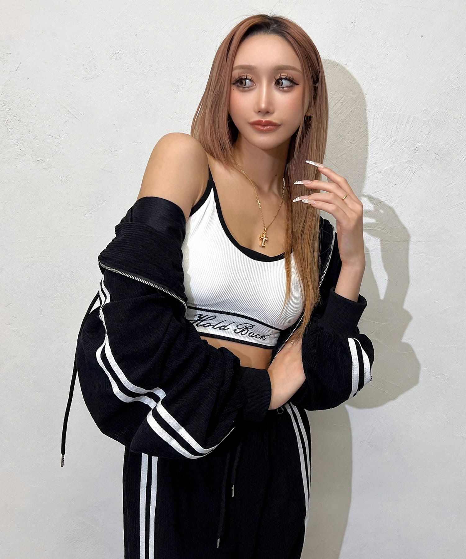 ZIP付きサイドラインセットアップ | レディースギャルファッション通販